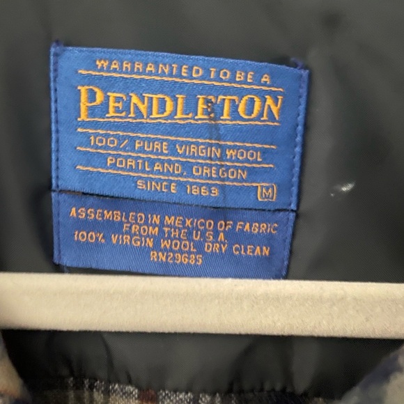 Pendleton Plaid Button-Up Shirt,
100% Pure Virgin Wool - Picture 6 of 6